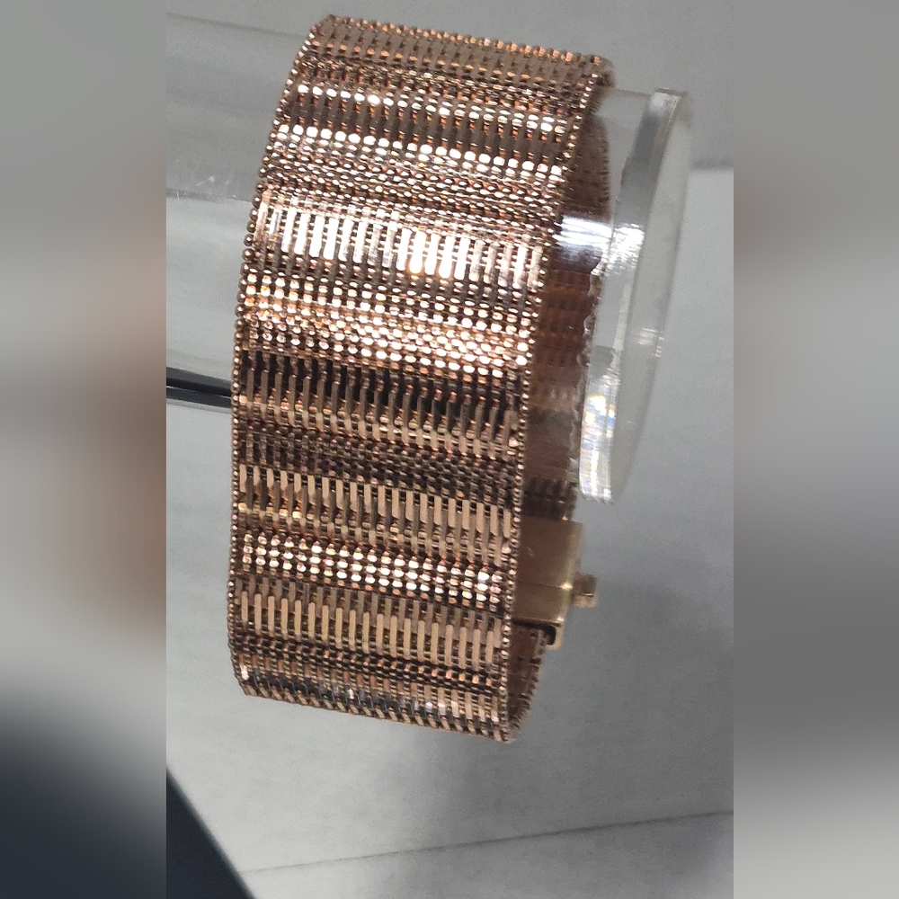 Bronzo Italia Large Bold Diamond Cut  Wide Riccio  Bracelet  Reversible